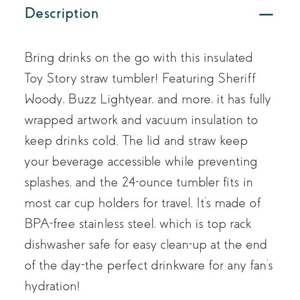 Toy Story 24 oz Tumbler with Blue Lid and Straw, New - Picture 8 of 11